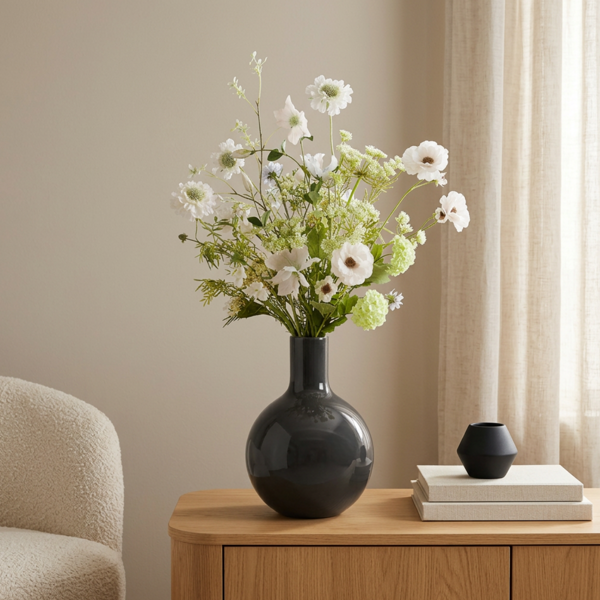 Silk-Ka & De Bosrand Luxe Kunstboeket Pure Elegance Wit
