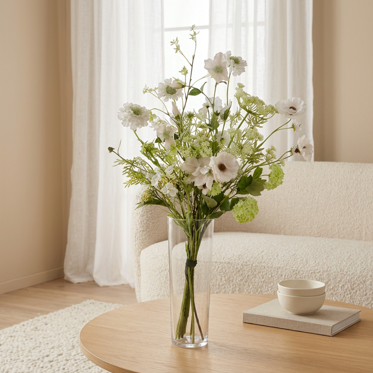 Silk-Ka & De Bosrand Luxe Kunstboeket Pure Elegance Wit