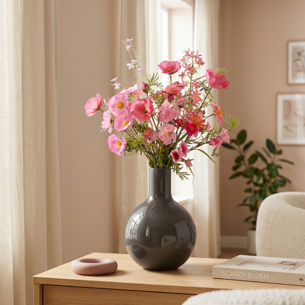 Silk-Ka & De Bosrand Luxe Kunstboeket Blush Romance Roze