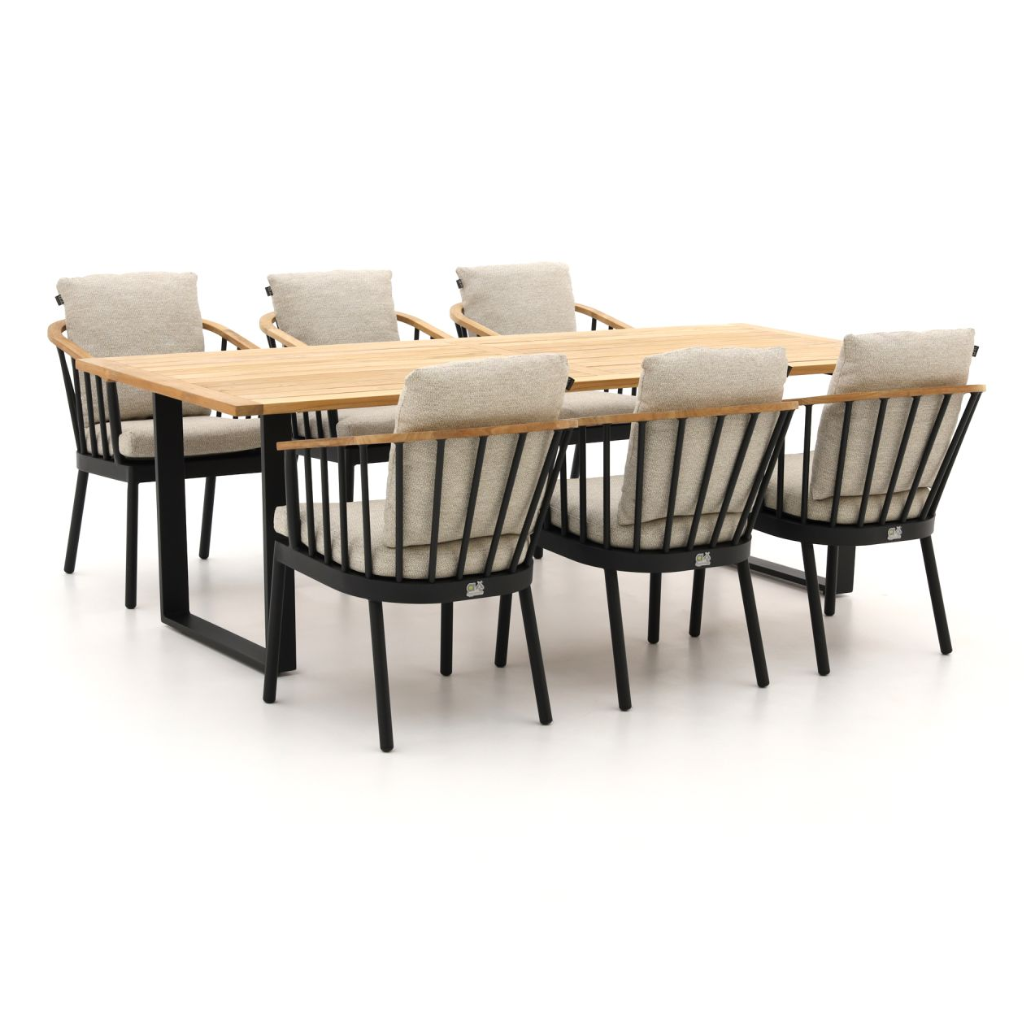 Apple Bee Diningset 6-zits Condor Zwart