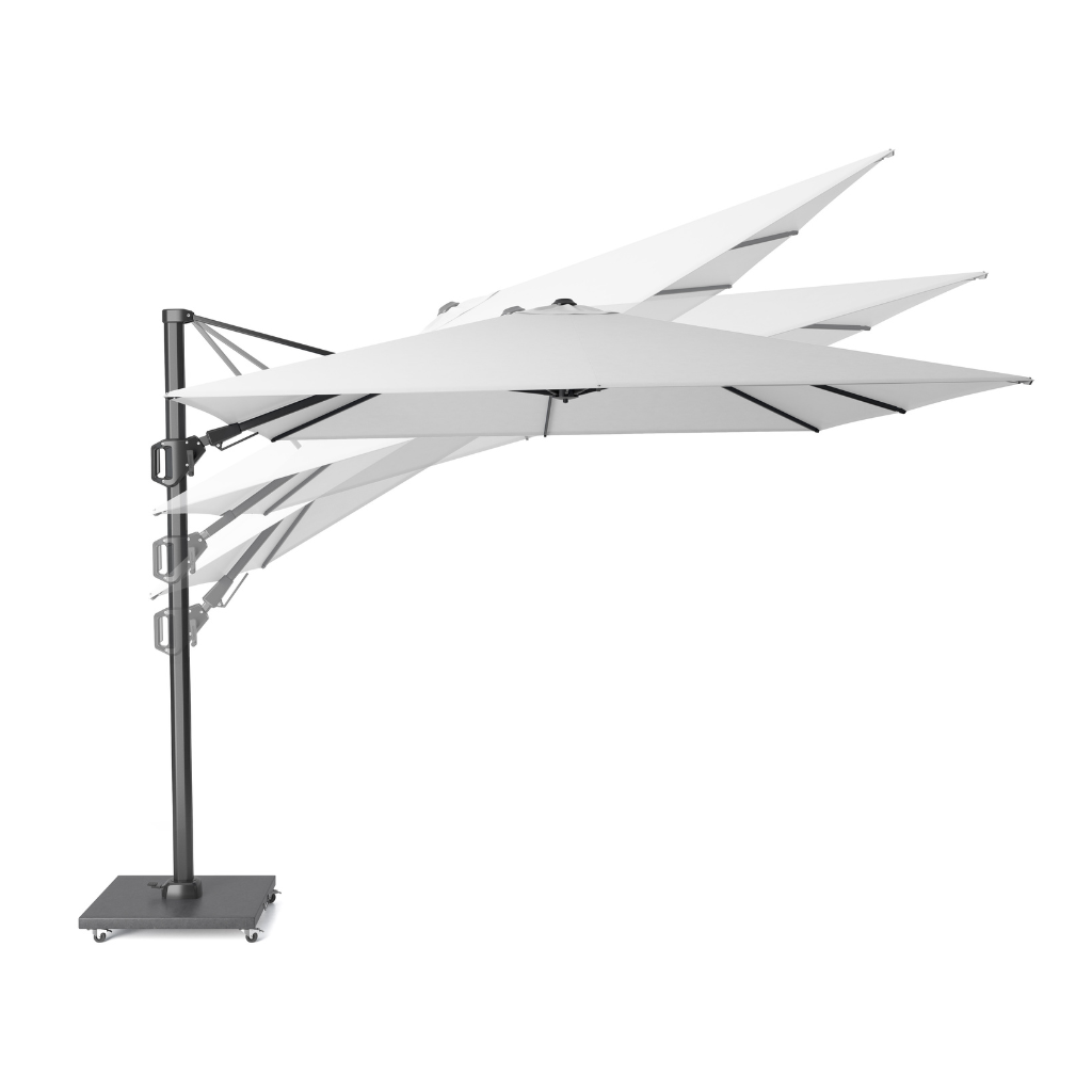 Platinum Zweefparasol Challenger T² Faded Black Rechthoek 260 x 350 cm