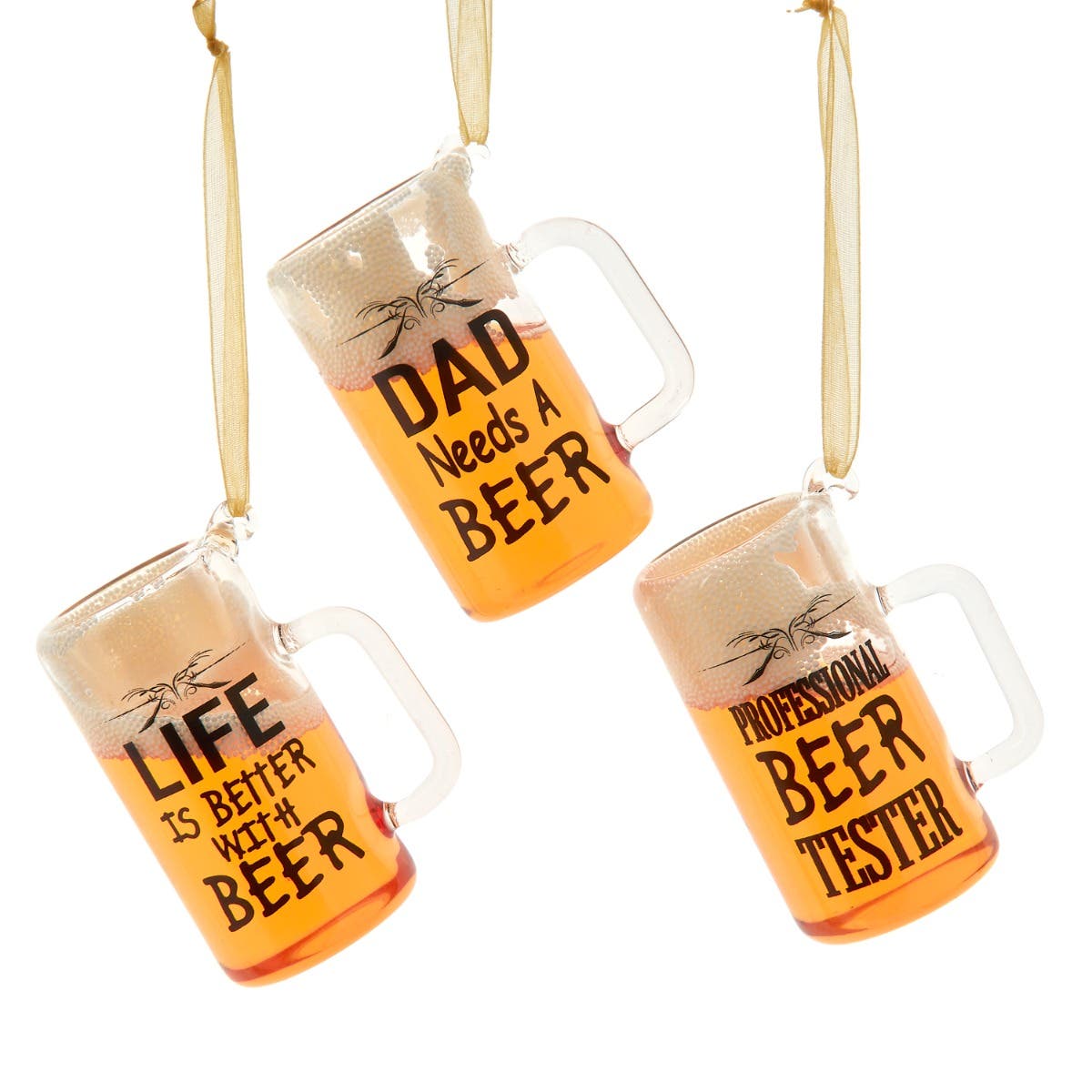 Kurt Adler kersthanger glas bier woorden