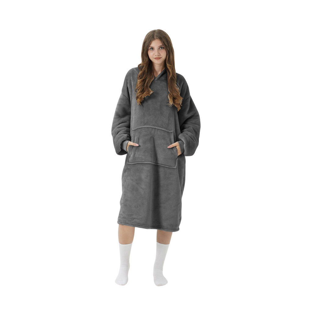Dutch Decor Hoodie Sherry charcoal gray 170 x 110 cm