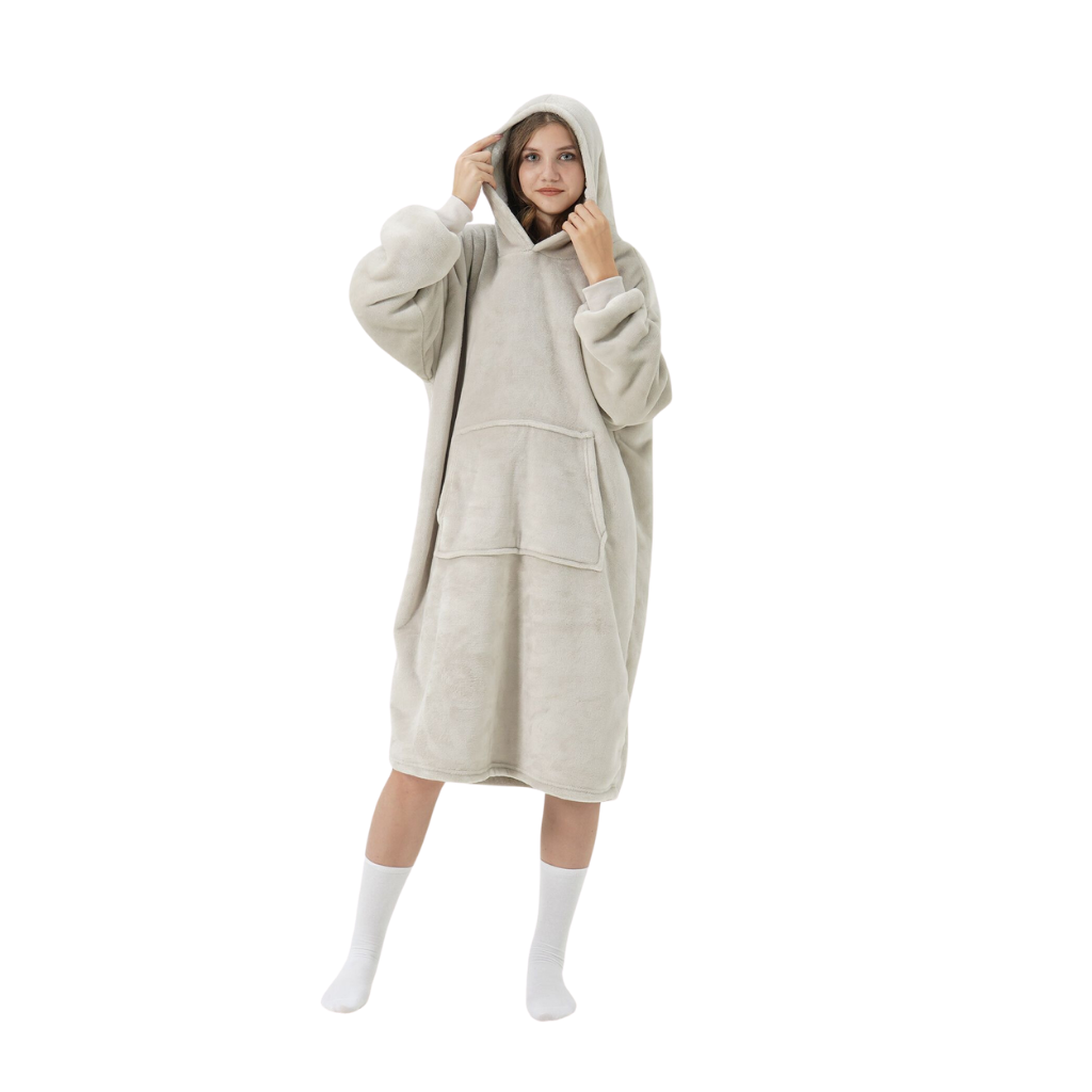 Dutch Decor Hoodie Sherry pumice stone 170 x 110 cm