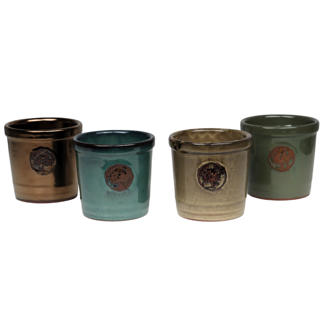 Pot urn antiek goud 16 x 19 cm