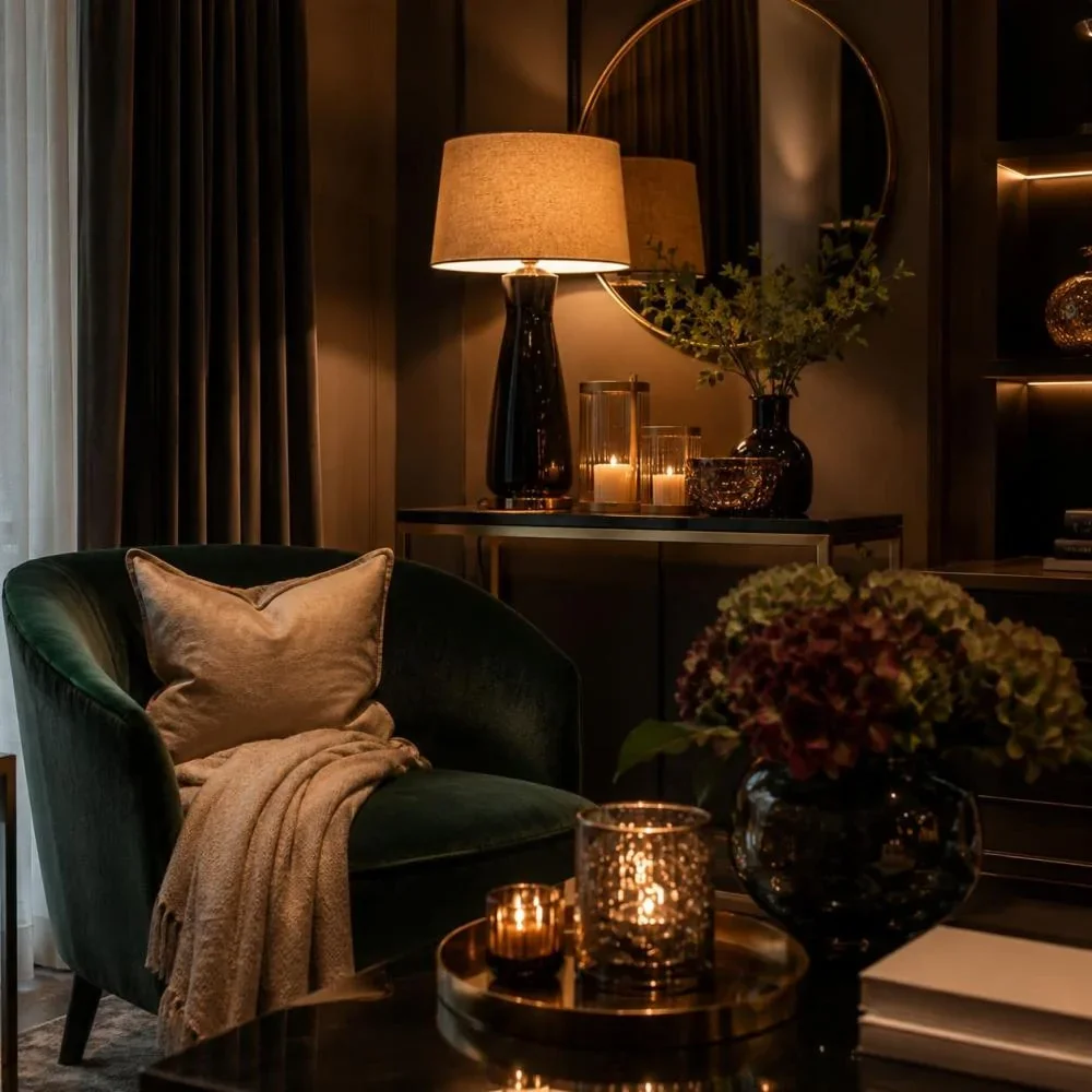 hotel chique verlichting in de woonkamer