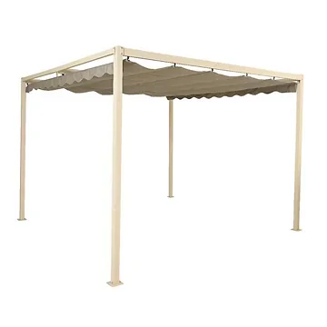 Outdoor Living Pergola Aluminium Creme 300 x 300 x 220 cm
