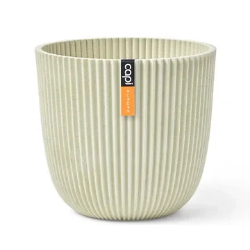 Capi Europe Bloempot Groove Zaagsel Beige 25 x 23 cm