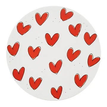 Blond Amsterdam Gebaksbord Love Hearts 18 cm