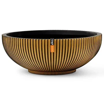 Capi Europe Schaal Groove Zwart Goud 40 x 15 cm