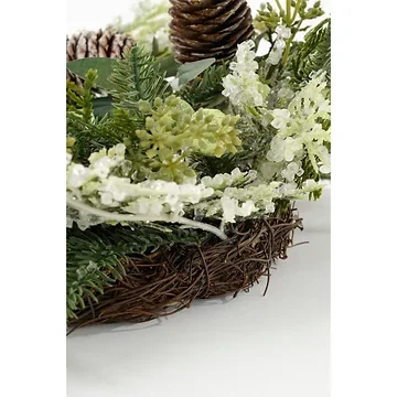 House of Seasons Alva kerstkrans groen 40 cm