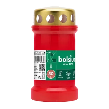 Bolsius Herdenkingslicht nr3L Rood 6.7 x 13.9 cm