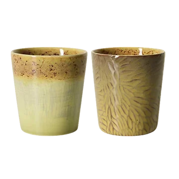 HKliving Koffiekopje 70's Ceramics Van Gogh Sunflowers 2 stuks 0.23 L