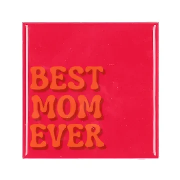 Tegel Best Mom Ever Roze 10 x 10 cm