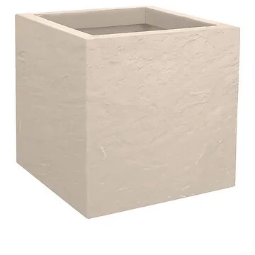 Eda Pot Volcania Up Vierkant Beige Limestone 29.5 x 29.5 x 29.5 cm