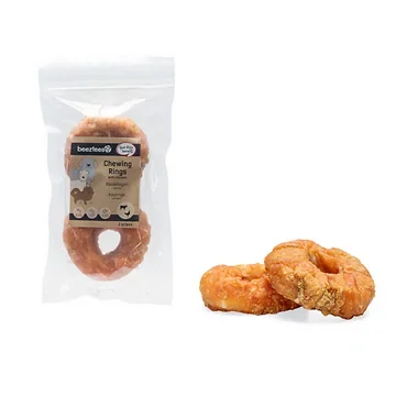 Beeztees kauwring met kip 2 stuks 7.5 cm