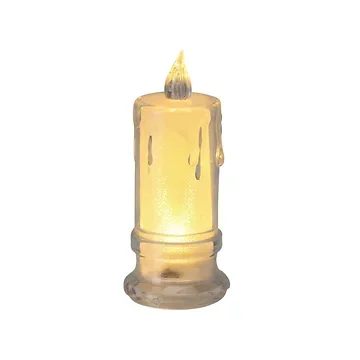 LED waxinelicht transparant 11 cm