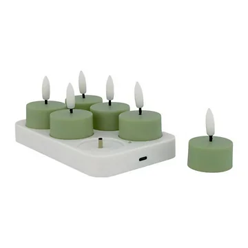 Home Society LED Waxinelichtjes 6 stuks Groen