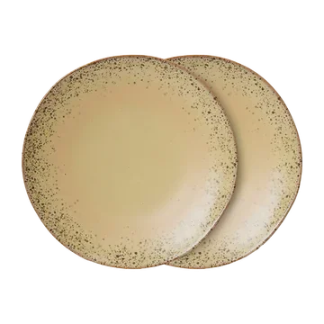 HKliving Dinerbord 70's Ceramics Grit 2 stuks 27.5 cm