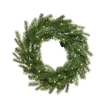 Everlands Grandis krans met verlichting 80 cm