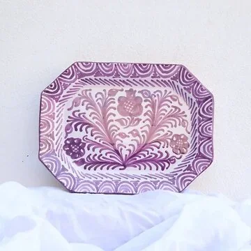 Lenta Living Serveerschaal Granada Pomegranate Paars 33 x 25 x 4 cm