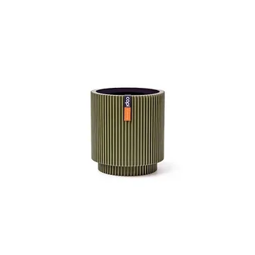 Capi Europe Vaas cilinder Groove groen 19 x 19 x 21 cm