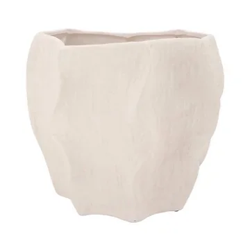 Daan Kromhout Design Bloempot Lisboa Wave Wit 19 x 19 x 16 cm