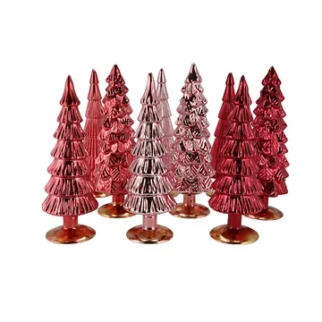Twinkle Red Glass Tree Metallic Ass 9x25cm