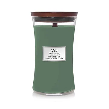 WoodWick Mint Leaves & Oak Large Candle