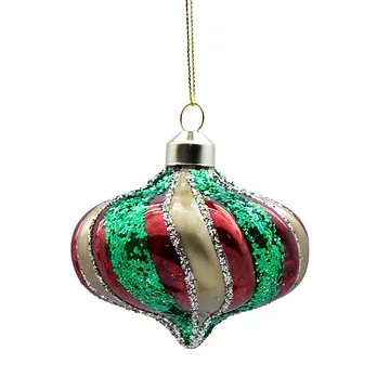 Kerstornament tol rood glas 8 cm