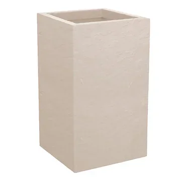 Eda Pot Volcania Up Vierkant Beige Limestone 29.5 x 29.5 x 49.5 cm
