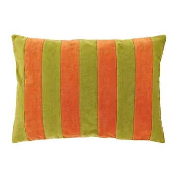 Unique Living Kussen Mika streep oranje groen 40 x 60 cm