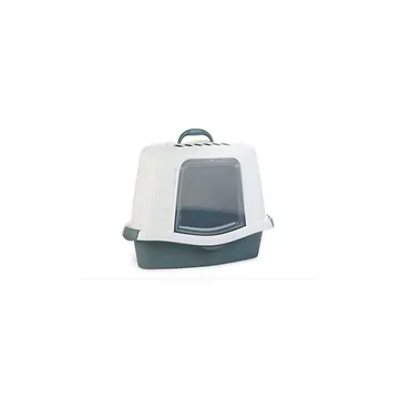 Kattenbak Sprint Corner+ wit lichtblauw 40x 56 x 40 cm
