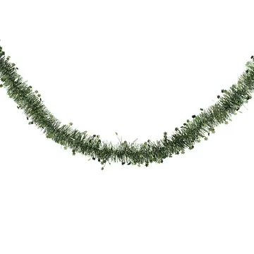 Decoris Kerstslinger Lametta groen met sterren 270 cm