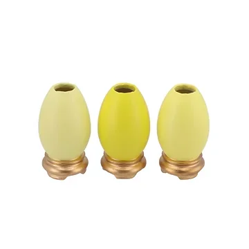 Easter Eggcited Vase Yellow 15 cm