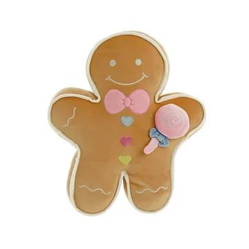 Unique Living Kussen Xmas icons gingerbread bruin 40 cm