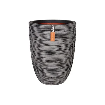 Capi Europe Vaas elegant laag Rib NL antraciet