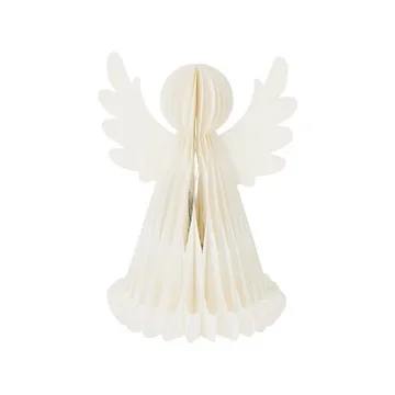 Engel wit verlichting LED papier 38 cm
