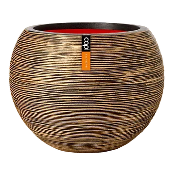 Capi Europe Bloempot Nature Rib Zwart Goud 40 x 32 cm