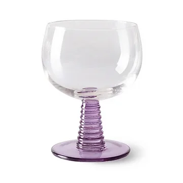 Hkliving Wijnglas Swirl Laag Paars 0.35 L