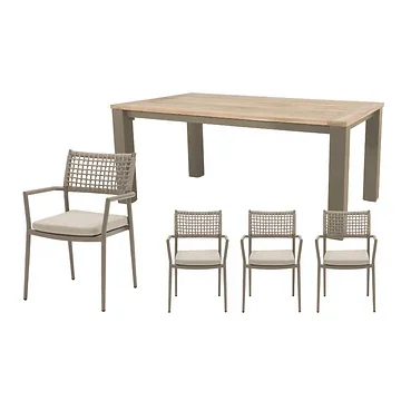 Royal Seasons Diningset 4-zits Liv Espresso