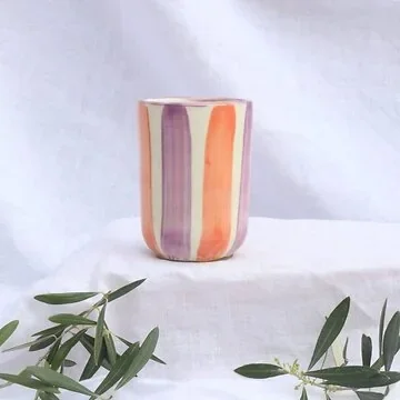 Lenta Living Mok Paars Oranje 11 cm