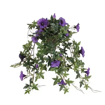 Mica Decorations kunstplant Petunia donkerpaars in pot 50 cm