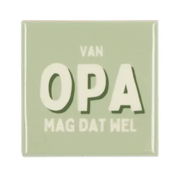 Daan Kromhout Design Tegel Opa Mag Dat Wel Green 10 x 10 cm