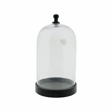 Home Society glazen stolp allure zwart 29.5 x 16.5 cm
