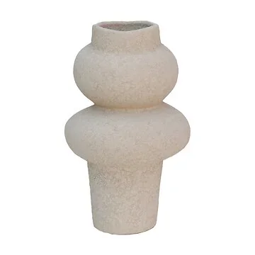 HS Potterie Vaas Deco Beige 20 x 20 x 33 cm