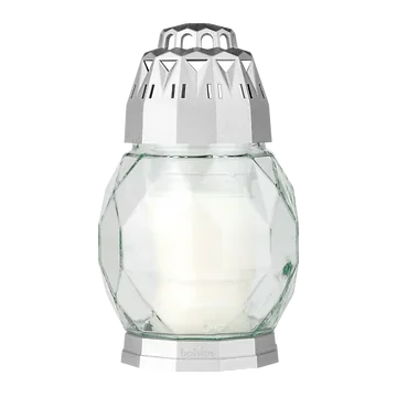 Bolsius Herdenkingslicht 2D Diamand Zilver 11 x 18.5 cm