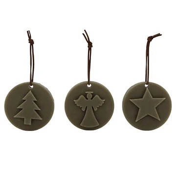 Home Society kaars ornament wax holiday taupe