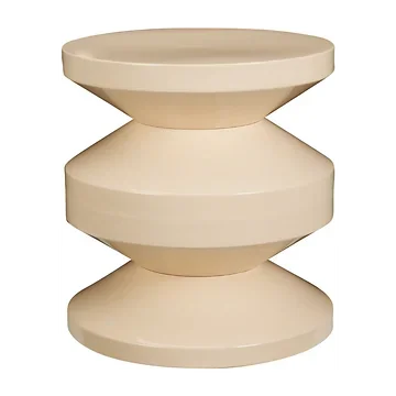 Home & Styling Bijzettafel Licht Geel 31 x 33 cm