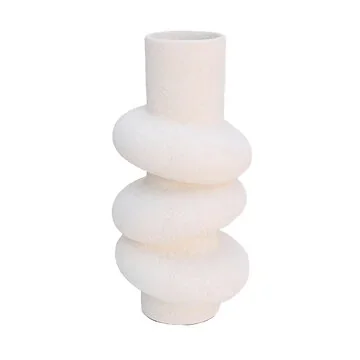 HS Potterie Vaas Deco Ivoor 18.5 x 18.5 x 40 cm